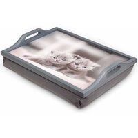 Wooden Lap Tray with Cushion (Kittens)