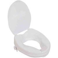 Aidapt 50mm (2") Elevation Raised Comfortable Toilet Seat with Lid Easy Fit White
