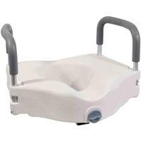 Aidapt 150mm (6") Elevation Raised Comfortable Toilet Seat with Arms Easy Fit White