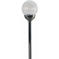 Luxform Solar LED Garden Outdoor Spike Cracked Glass Globe Post Walkway Light