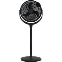 Prem-i-air Black 16 Inch (40cm) Powerful Cooling Pedestal Air Circulator Fan with 3 Airflow Speed Settings, Height Adjustment, Remote Control and Timer. For Use in Homes and Offices