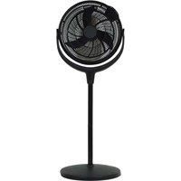 Prem-i-air Black 16 Inch (40cm) Powerful Cooling Pedestal Air Circulator Fan with 3 Airflow Speed Settings, Height Adjustment, Remote Control and Timer. For Use in Homes and Offices