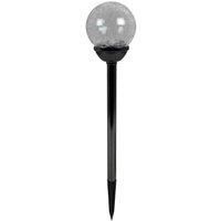 Luxform Palma RGB & Warm White LED Solar Spike Light-Black Pearl