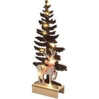 St Helens Home and Garden Battery Operated Wooden Christmas Tree Light Effect