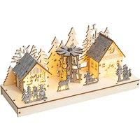 St Helens Home & Garden Battery Powered Wooden Light Up Festive Scene
