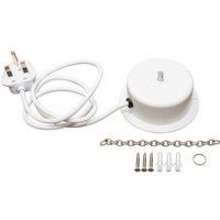 FXLAB 1 RPM Mains Mirror Ball Motor With Smooth Ultra Quite Rotation, Fitted UK Plug, Fixing and Hanging Kit for Glitter Mirror Balls Up to 3 kg