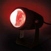 FXLAB 8W Coloured LED Pinspot with Black Body (Red Bulb)