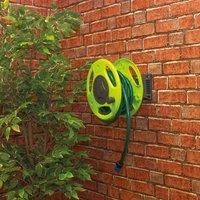 St Helens Home & Garden Wall Mountable Hose Reel - Stores up to 15m of hose