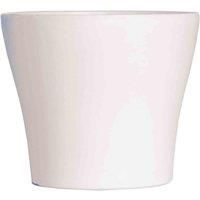 Plastic Plant Pot 10.5x9cm - brighten up any garden, patio, balcony or home, perfect for plants, herbs, cuttings, cactus and even artificial plants (White)