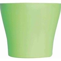 Plastic Plant Pot 16x12.5cm - brighten up any garden, patio, balcony or home, perfect for plants, herbs, cuttings, cactus and even artificial plants (Green)
