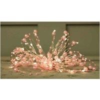 Solar LED Pearl Effect String Light Hang from Gazebo, Marquee, Patio, Bar, Porch, Pergola, Trees, Bushes for Weddings, BBQ/'s, Parties IP44 (Pink)