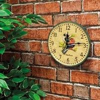 St Helens Home and Garden Chaffinch Design 10" Outdoor and Indoor Clock 250