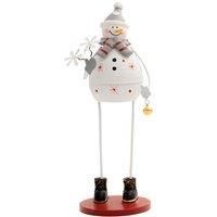 St Helens Home & Garden Metal Christmas Decoration - Get into the Festive Spirit (Snowman)