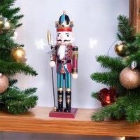 Nutcracker with Staff Christmas Decoration - Wonderfully Festive Gift