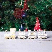 20cm Wooden Christmas Train Set Display
