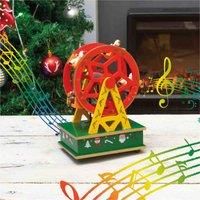 Wooden Ferris Wheel Music Box Mechanical Wind Tune System Big Wheel GIFT IDEA