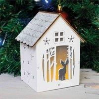 Battery Powered Wooden Light Up Festive Scene
