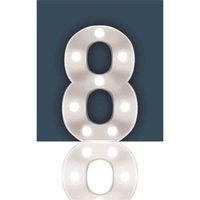 Battery Operated 3D LED Number Light Home Party Birthday Wedding Decoration 22cm