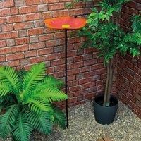 Ornamental Flower Design Bird Bath and Feeder - Ideal To Bright up Back Yards