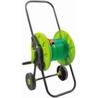 Hose Cart With Wheels -Store & Transport your Hose Pipe in the Garden, with a Length of Hose Pipe,1x Tap Adaptor,3x Hose End Connectors,1x Water Stop Connector and an Adjustable Spray Nozzle Connector