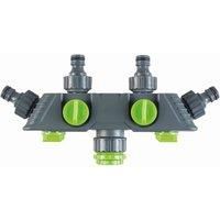 Home Outdoor Garden Plant Flowers Water Watering 4 Way Hose Pipe Tap Adaptor