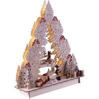 St Helens Home & Garden Battery Powered Wooden Light Up Festive Scene
