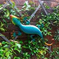 St Helens Home and Garden Metal Gecko Garden Wall Ornament