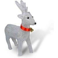 Xmas Haus Outdoor or Indoor Led Lite 39cm High Christmas Acrylic Reindeer With 40 LED, Timer and Battery Operation for Festive Christmas Decoration Lights