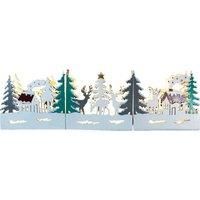 Xmas Haus Festive Natural Wood Light Up LED Christmas Village Scene Battery