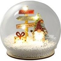 Light Up Snow Globe with Gonk Village Christmas Ornament