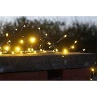 LED Christmas Warm White Icicle Lights with 10% Twinkle - White Cable - 2 to 22m