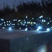 LED Christmas Warm White Icicle Lights with 10% Twinkle - White Cable - 2 to 22m