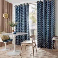 Orla Kiely - Linear Stem Curtains - Whale - 117x137cm