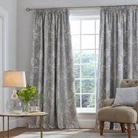 Laura Ashley Josette Blackout Curtains, 162 x 228cm, Steel