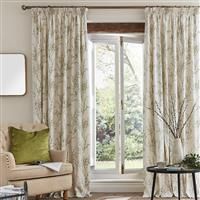 Laura Ashley Pussy Willow Curtains, 162 x 137cm, Off-White Hedgerow
