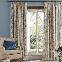 Laura Ashley Pussy Willow Pair Lined Pencil Pleat Curtains W223xD228cm Multi B+