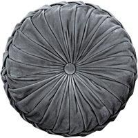 Laura Ashley Rosanna 35cm x 14cm Round Filled Cushion Steel