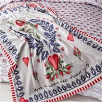 Cath Kidston Cherished Duvet cover Bed set 100% Cotton Bedding (Peace Dove Throw 125cm x 150cm)