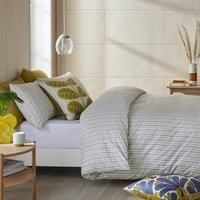 Orla Kiely Tiny Stem Light Cool Grey 100% Cotton Bedding (Super King Duvet Cover 260cm x 220cm)