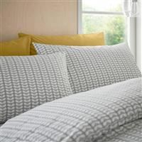Orla Kiely Tiny Stem Light Cool Grey 100% Cotton Bedding (Standard Pillowcase Pair 50cm x 75cm)