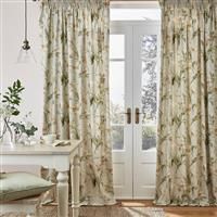 Laura Ashley Gosford Lined Pencil Pleat Curtains, Sage, W162 x D 137 - Free Post