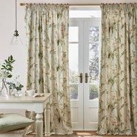 Laura Ashley Gosford Lined Pencil Pleat Curtains, Sage, W162 x D 137 - Free Post