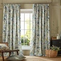 Amania Trading Ltd VOYAGE MAISON Country Hedgerow Sky Pencil Pleat Taped Top Header Lined Curtains SKY 66/'/' Width x 72/'/' Drop