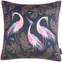 Sara Miller Dancing Cranes Velvet Cushion