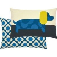 Orla Kiely Dachshund Filled Cushion 40cm x 60cm (Blue)