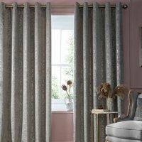 Clarissa Hulse Gypsophila Silver Eyelet Curtains 66 x 72cm