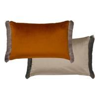 Graham & Brown Fringe Opulence Cushion In Burnt Orange