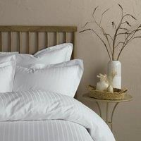 Luxe Arla White 100% Cotton 200 TC Reversible Duvet Cover Set White Double 2 - Standard Pillowcases