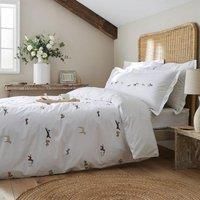 Sophie Allport Doggy Day Care Duvet Set, King, Off-white