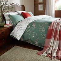 Laura Ashley Pussy Willow Duvet Set, Double, Fern Green
